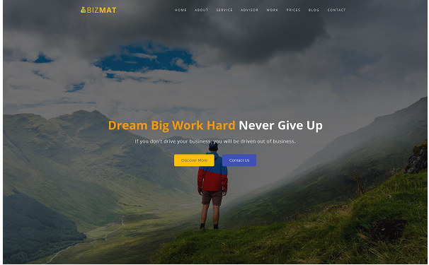 Bootstrap theme Bizmat - Responsive Business Template