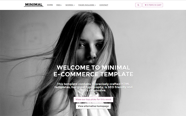 Bootstrap theme Minimal - Responsive E-Commerce Theme