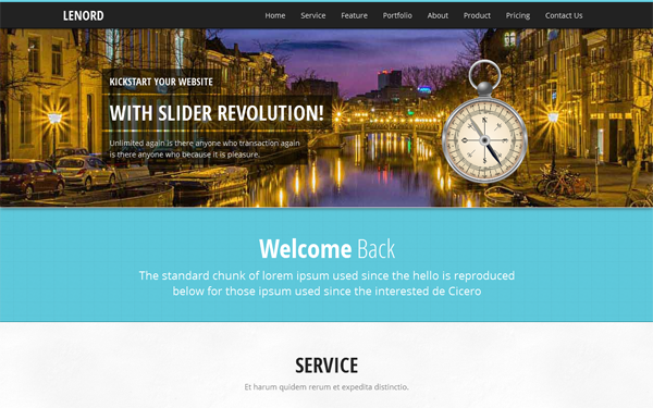 Bootstrap theme Lenord - Single Page Bootstrap Theme