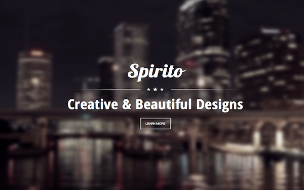 Bootstrap template Spirito - One Page Responsive Template