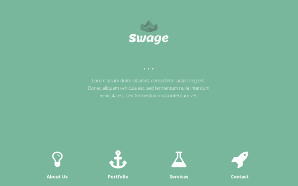 Bootstrap theme Swage - HTML5 Parallax Template