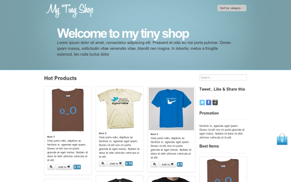 Bootstrap theme My Tiny Shop - E-Commerce Theme