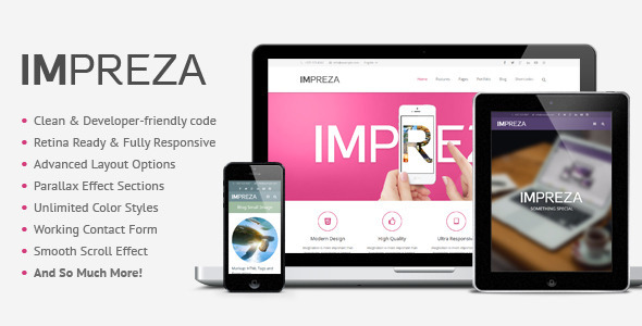Bootstrap theme  Impreza - Responsive Multi-Purpose HTML Template