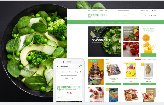 Bootstrap template Fresh Food - Healthy & Organic Food Store OpenCart Template