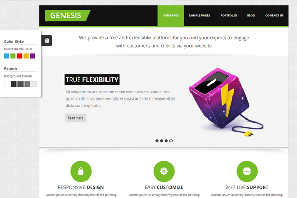 Bootstrap theme Genesis - Business Themes