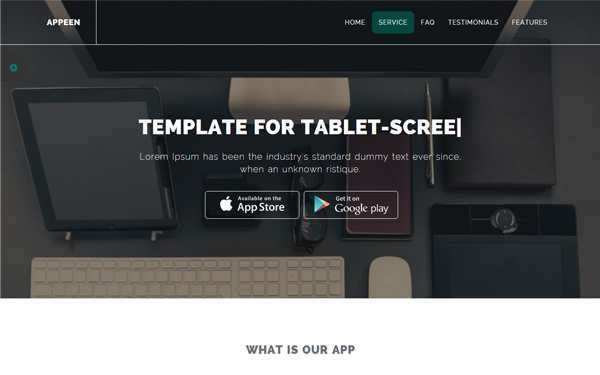 Bootstrap theme Appeen- Apps Landing Template