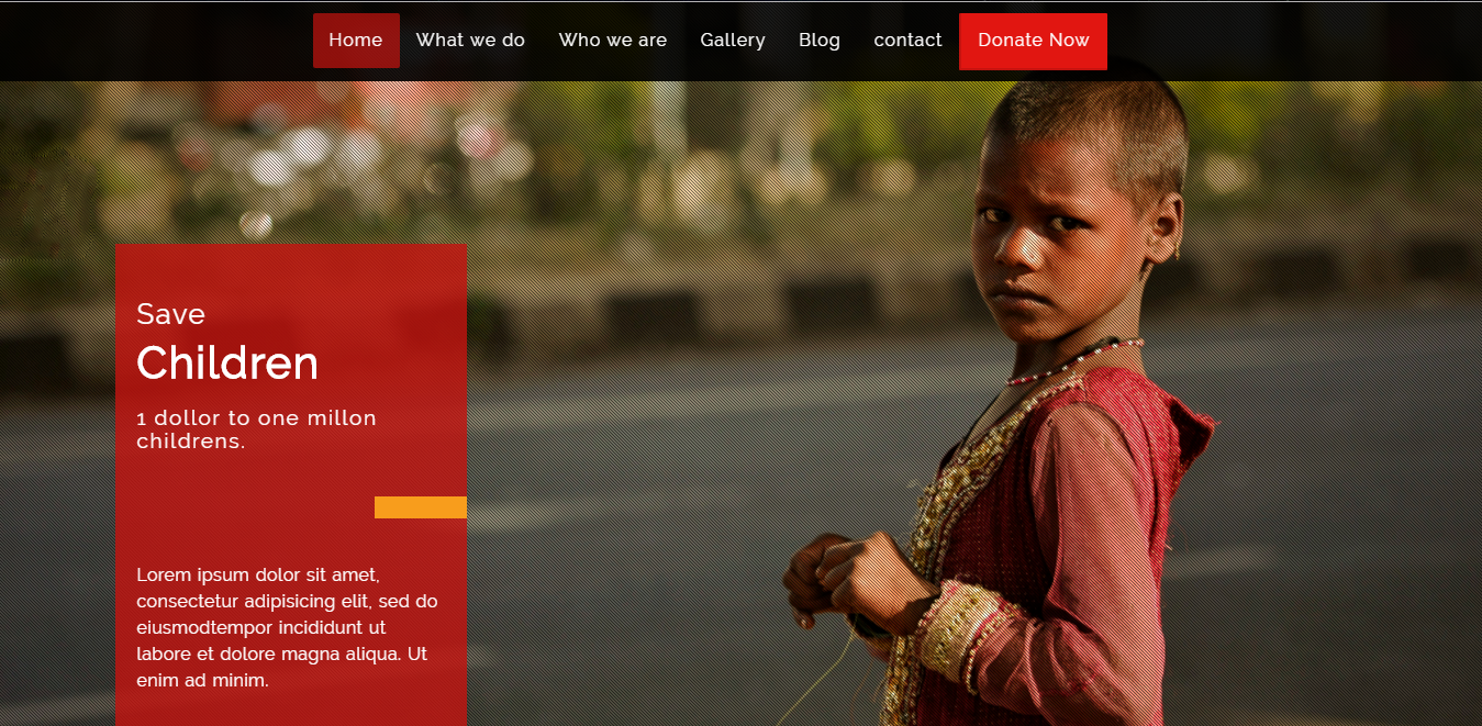 Bootstrap theme uDonate: Online Portal of  Social Problems & Donation