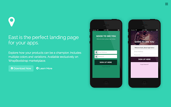 Bootstrap theme Ultimate Flat - Onepage Template