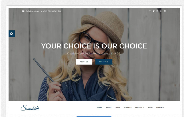 Bootstrap theme Sonakshi - Creative One Page Template
