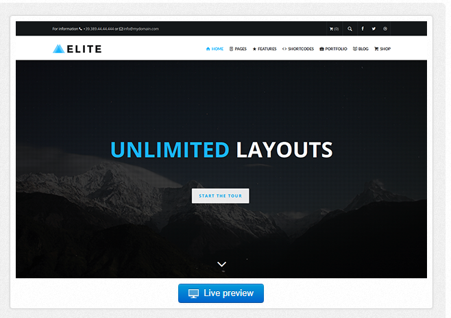 Bootstrap theme Elite - Multi-Purpose WordPress Theme