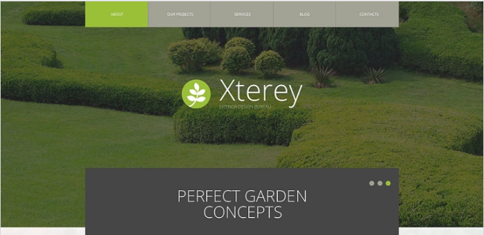 Bootstrap theme Exterior Design Bureau WordPress Theme