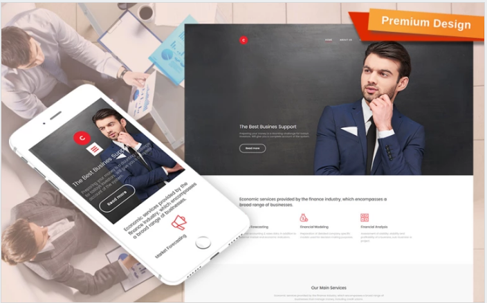 Bootstrap theme Consulting Premium Moto CMS 3 Template