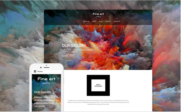 Bootstrap theme Fine Art - Art & Culture Gallery Responsive Joomla Template