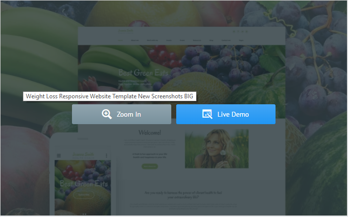 Bootstrap theme Weight Loss Responsive Website Template