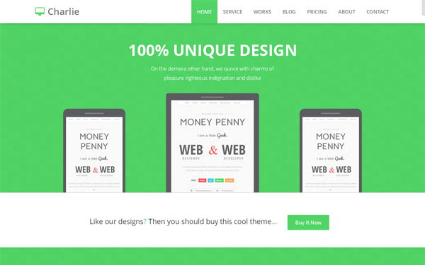 Bootstrap theme Charlie - Multi Purpose Parallax Theme