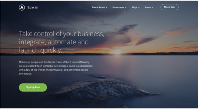 Bootstrap theme Spacial - Responsive Website Template