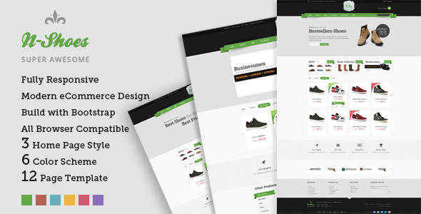 Bootstrap theme N-Shoes – Premium Responsive HTML5 Store Template