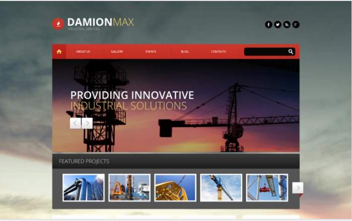 Bootstrap theme Industrial Responsive WordPress Theme