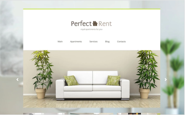 Bootstrap theme Perfect Rent WordPress Theme