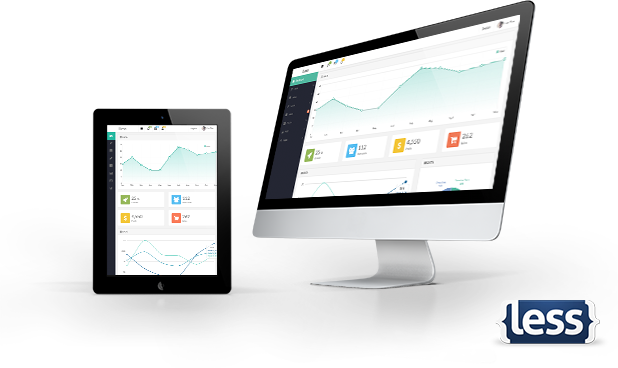 Bootstrap theme iLess - Responsive Admin Web App