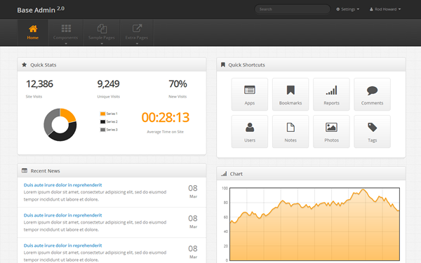 Bootstrap theme Base Admin
