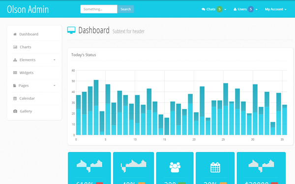Bootstrap theme  OlsonAdmin - Basic Admin Theme