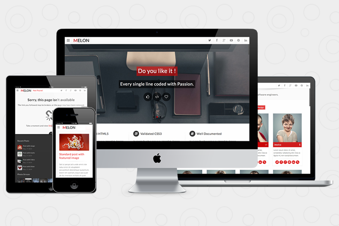 Bootstrap theme Melon – HTML5 / CSS3 Template