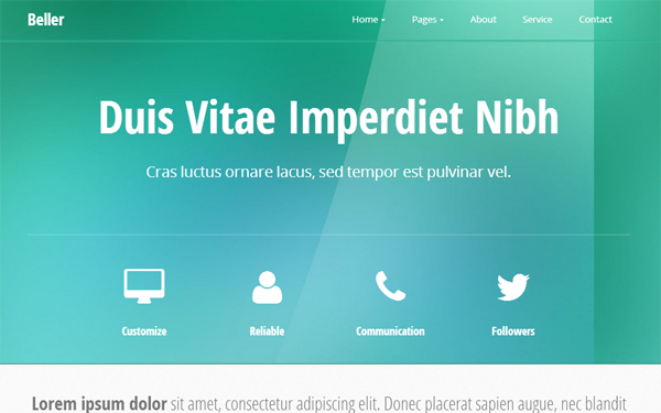 Bootstrap theme Geller - Responsive Minimal Theme