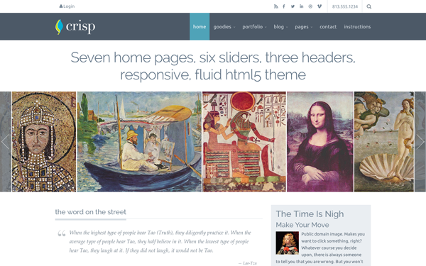 Bootstrap theme Crisp Responsive Fluid Business Template