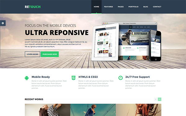 Bootstrap theme ReTouch - Multi-Purpose Bootstrap Theme