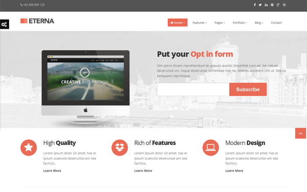 Bootstrap theme Eterna - Complete Bootstrap Theme