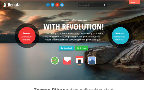 Bootstrap theme Renata - Colorful Bootstrap Theme