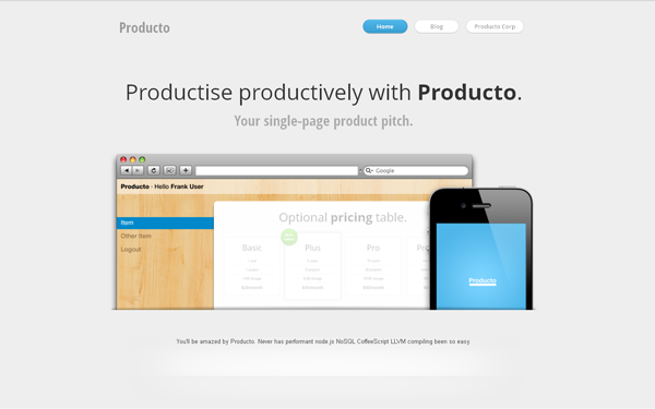Bootstrap theme Producto