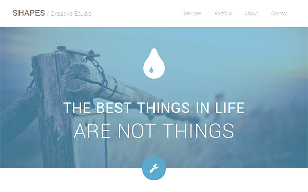 Bootstrap theme Shapes - Clean Portfolio Template