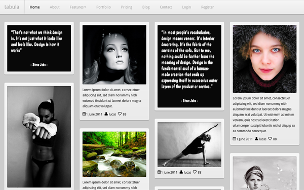 Bootstrap theme Tabula Portfolio Bootstrap Template
