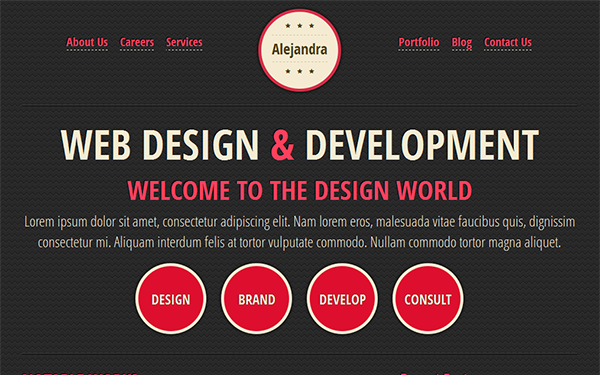 Bootstrap theme Alejandra - Responsive Black Theme