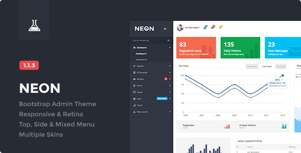 Bootstrap theme Neon - Bootstrap Admin Theme