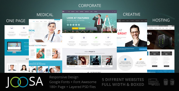 Bootstrap theme Joosa - Responsive MultiPurpose HTML5 Template