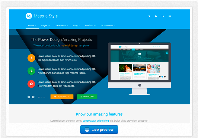 Bootstrap theme Material Style - Material Design For All