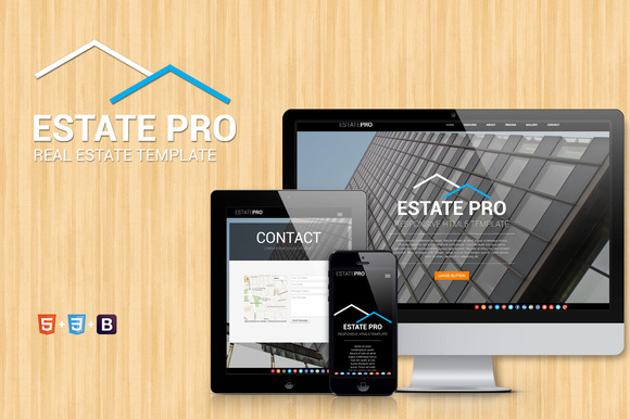 Bootstrap theme Estate - one page real estate theme