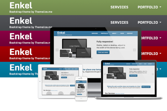 Bootstrap theme Enkel Responsive HTML Template