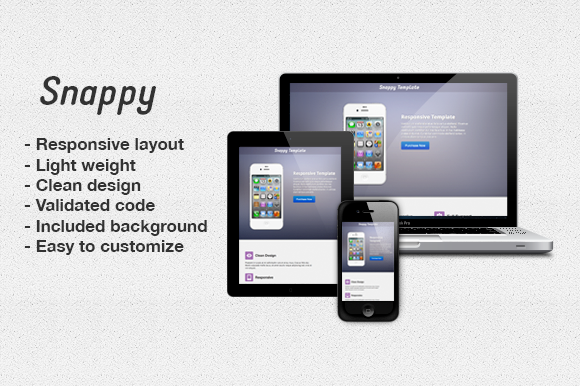 Bootstrap theme Snappy - Responsive Landing Page