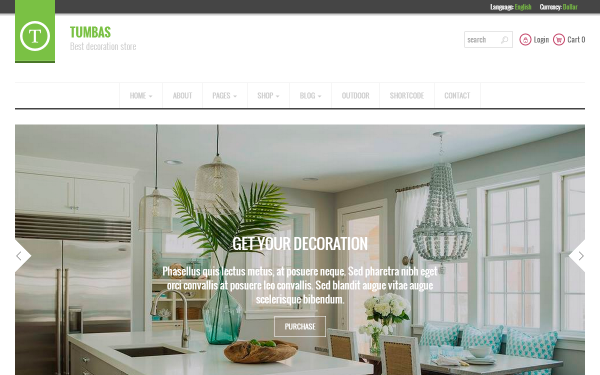 Bootstrap theme Tumbas - E-commerce & Business Template