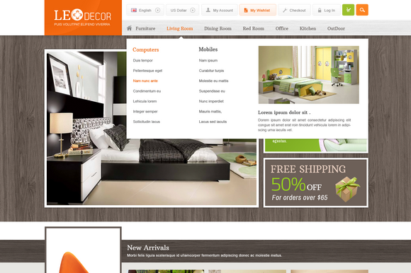 Bootstrap theme Leo Decor Prestashop Theme