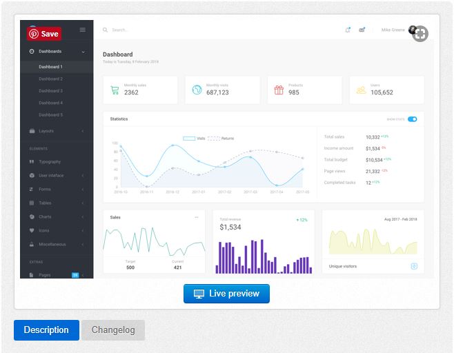 Bootstrap template Appwork - Bootstrap 4 Template + UI Kit
